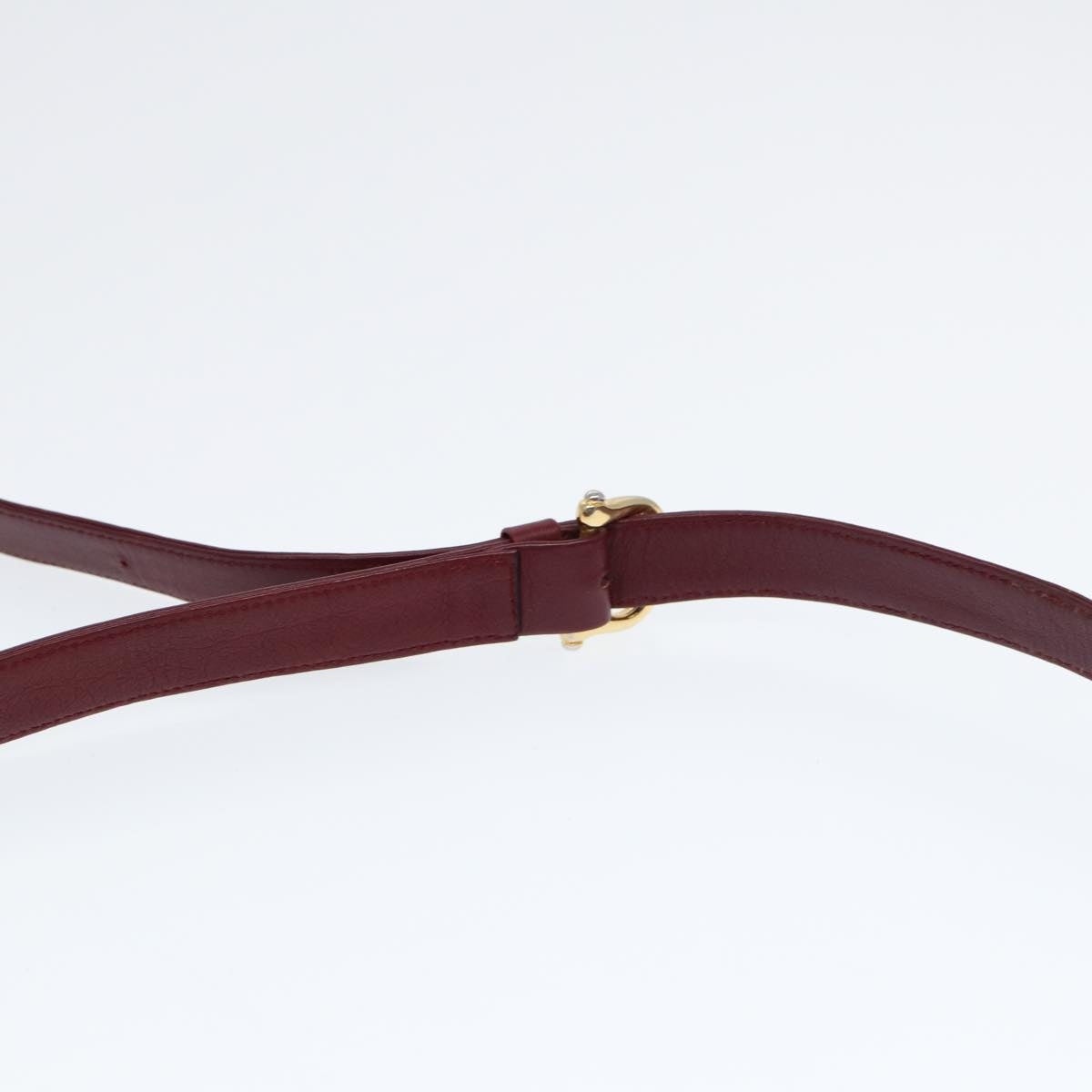 CELINE Macadam Canvas Shoulder Bag Red Gold - 8