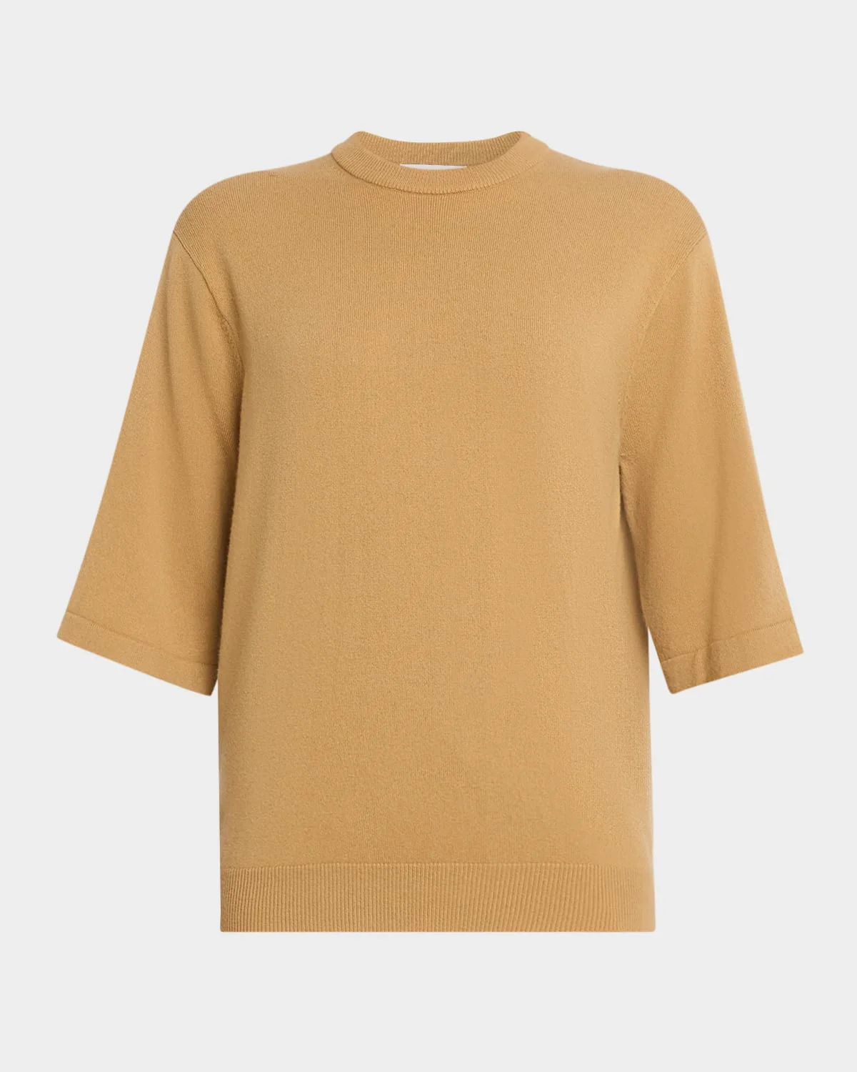 Crewneck Cashmere Knit Tee - 1