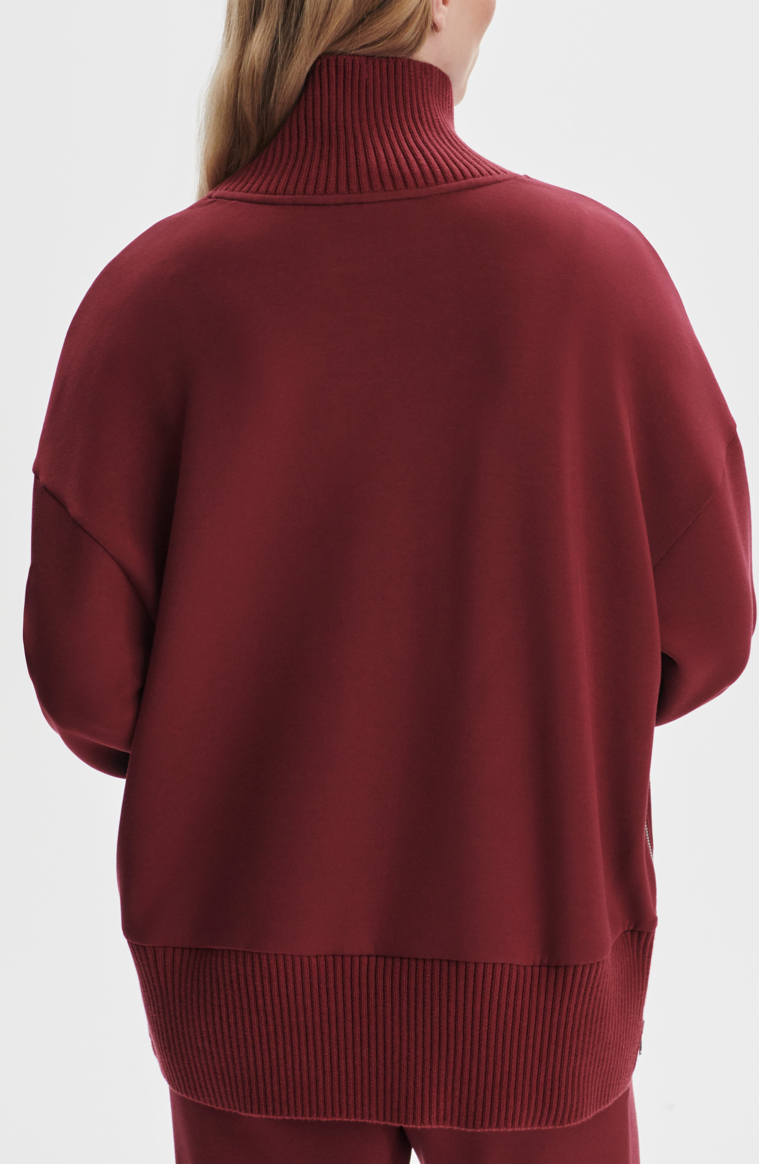 Varley Barker Turtleneck Sweatshirt in New Maroon at Nordstrom - 2