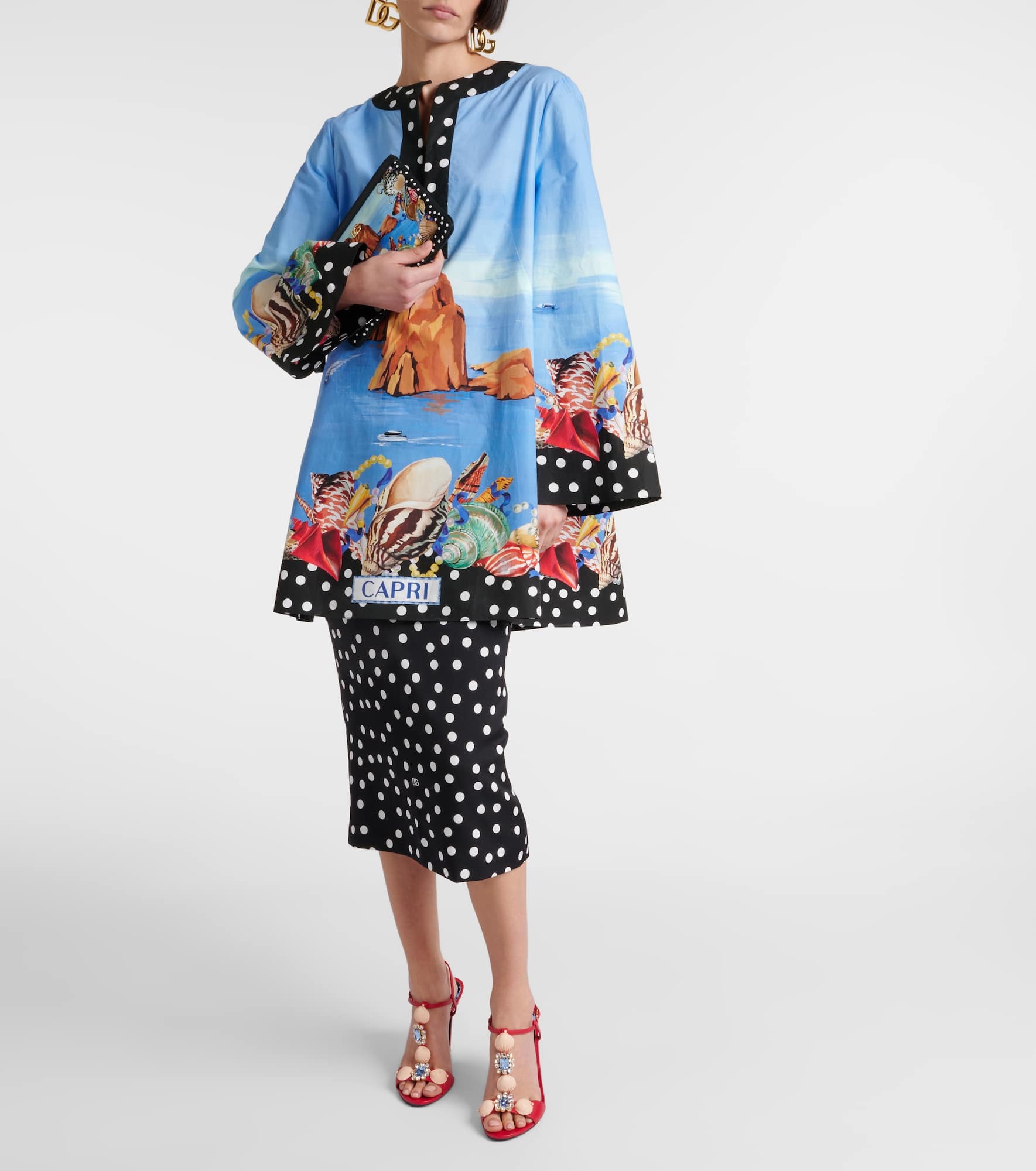 Capri printed cotton kaftan - 2