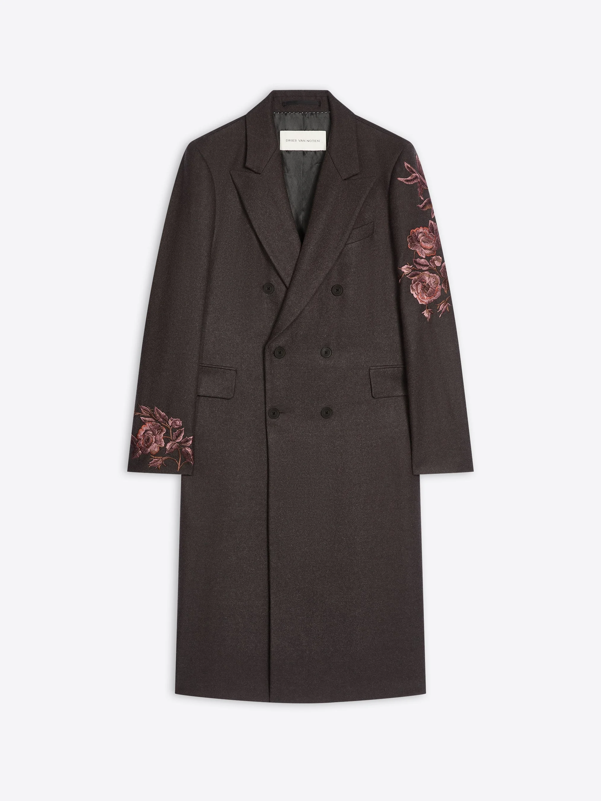 EMBROIDERED WOOL COAT - 1