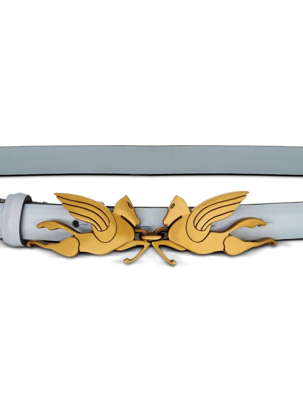Pegaso-buckle leather belt - 2