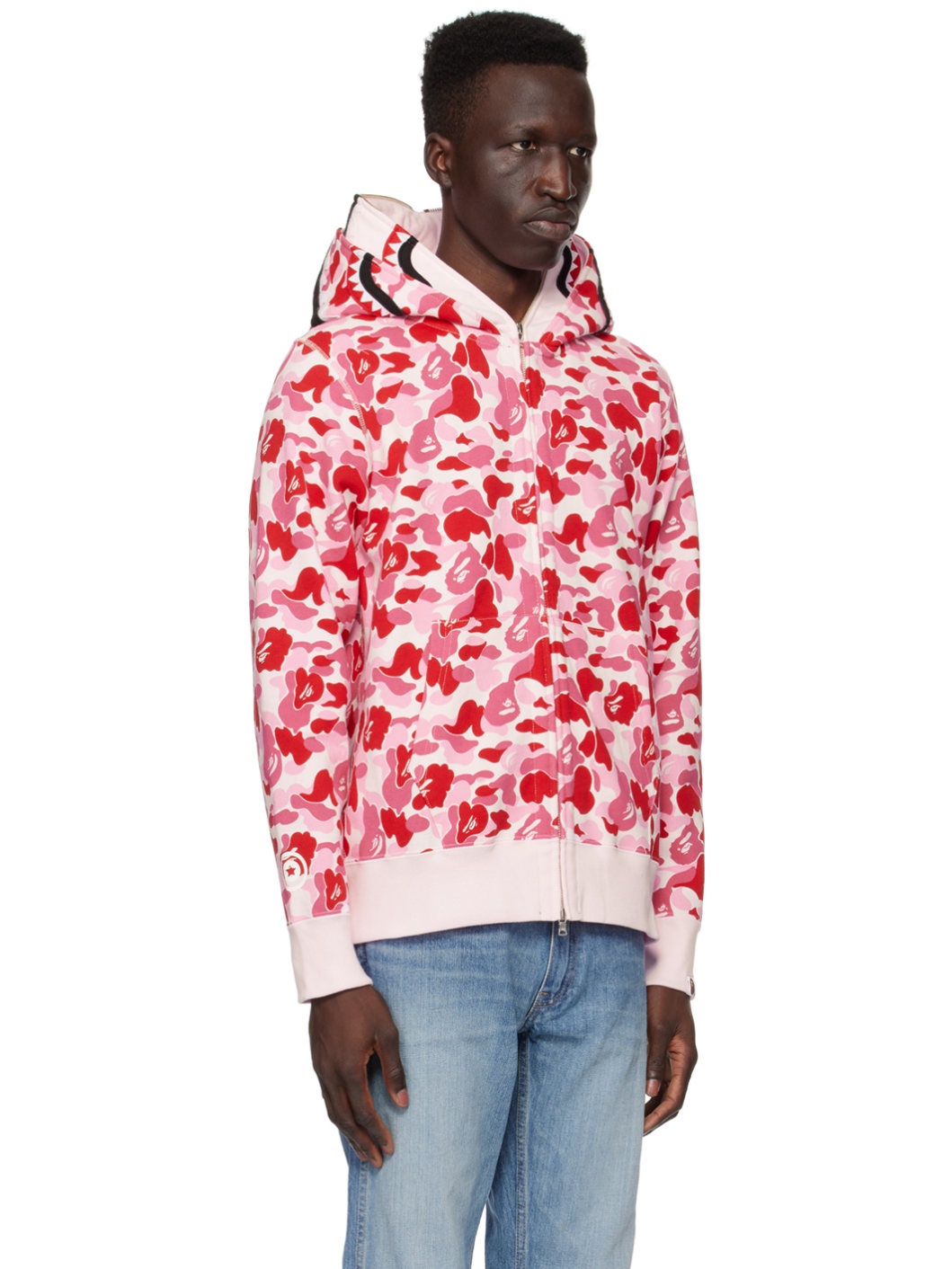 Pink ABC Camo Double Shark Hoodie - 2