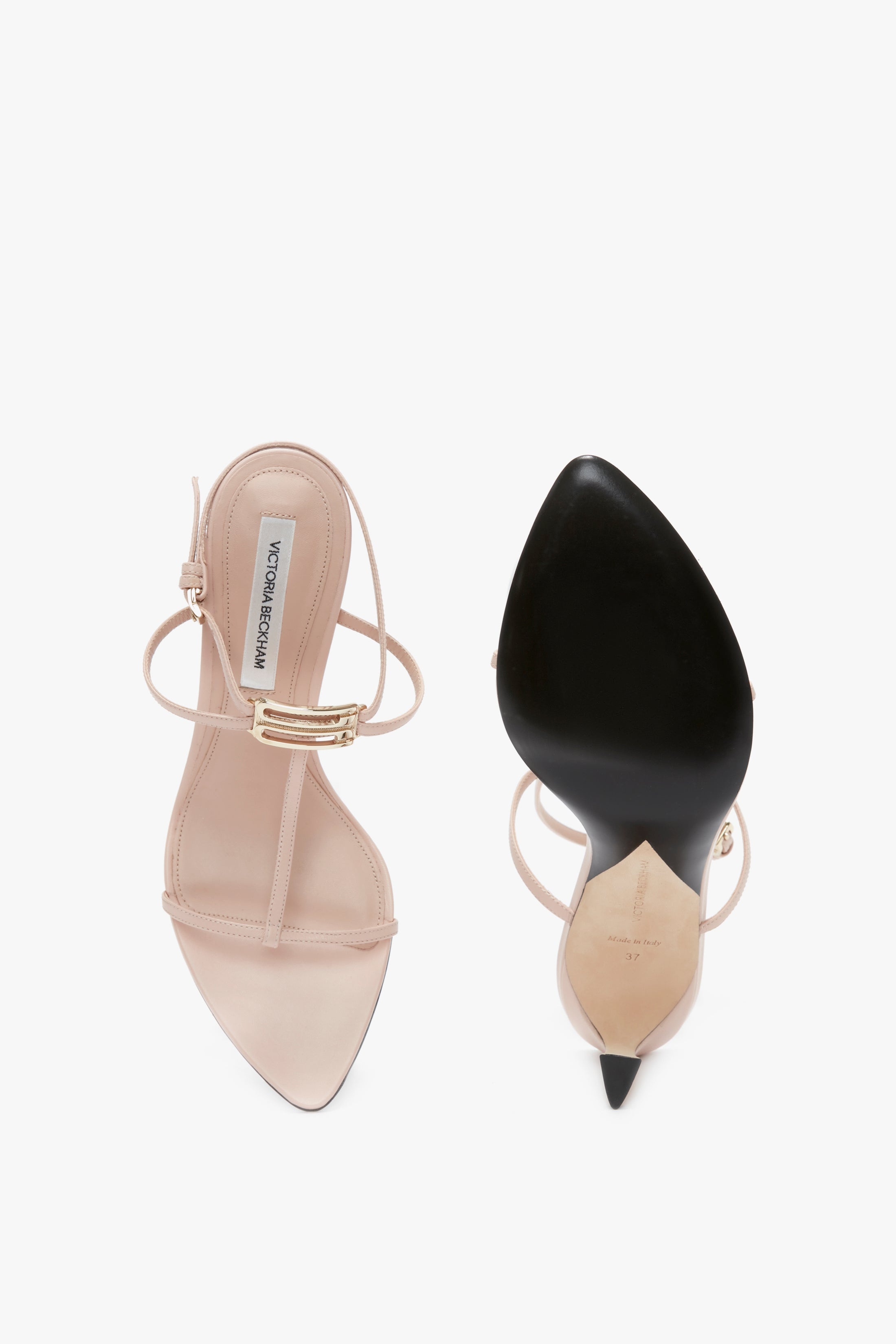 Frame Detail Sandal In Nude Leather - 4