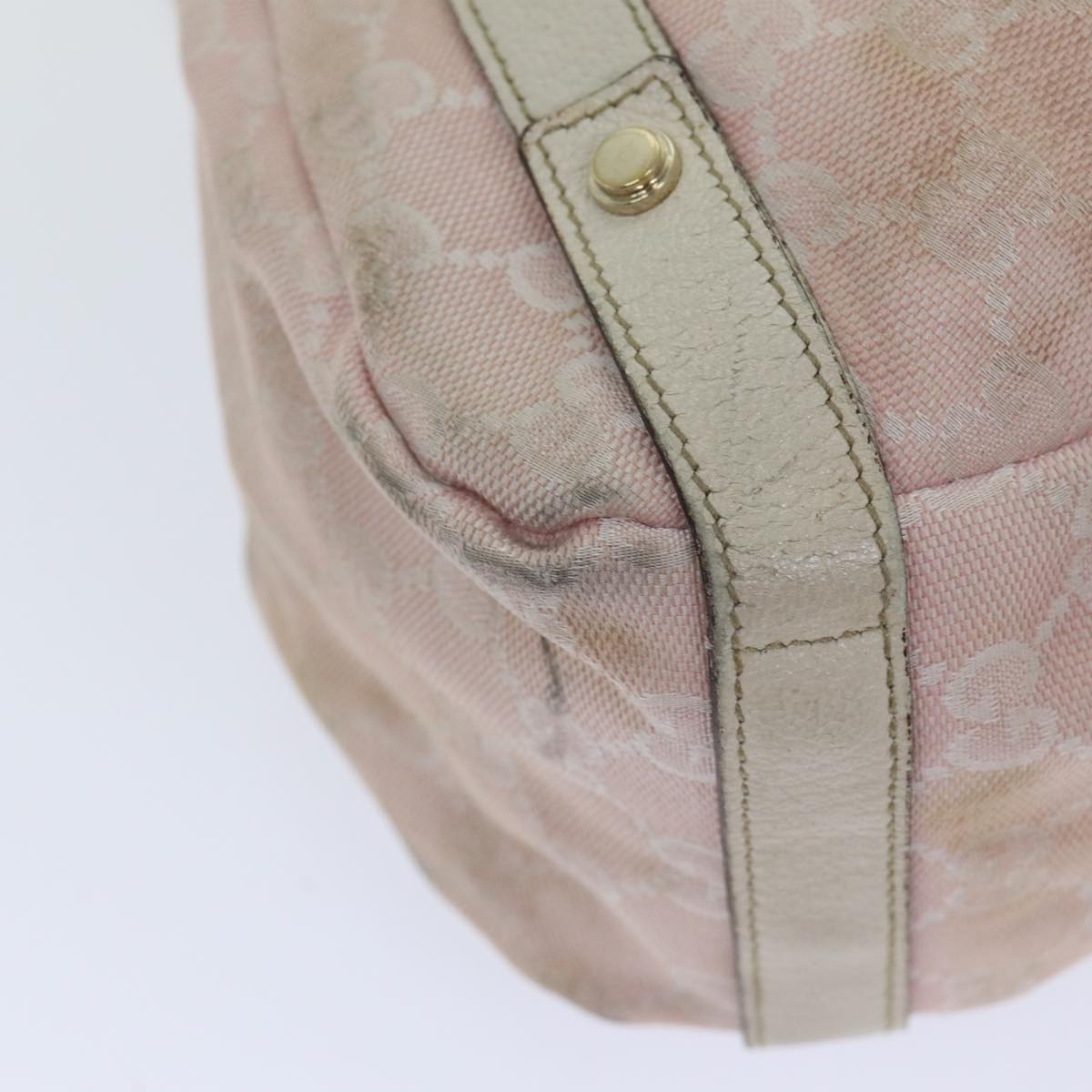 GUCCI GG Canvas Tote Bag Gold Pink - 12