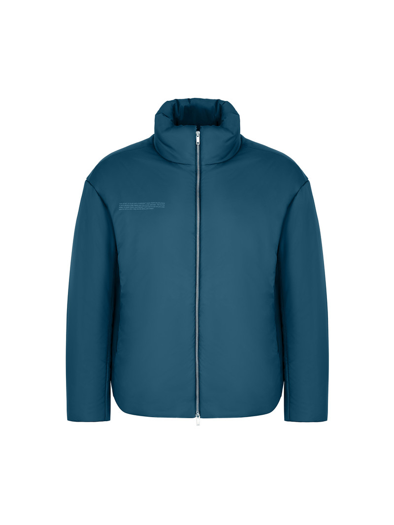 Womens Flower-Warmth Puffer Jacket - Storm Blue 1