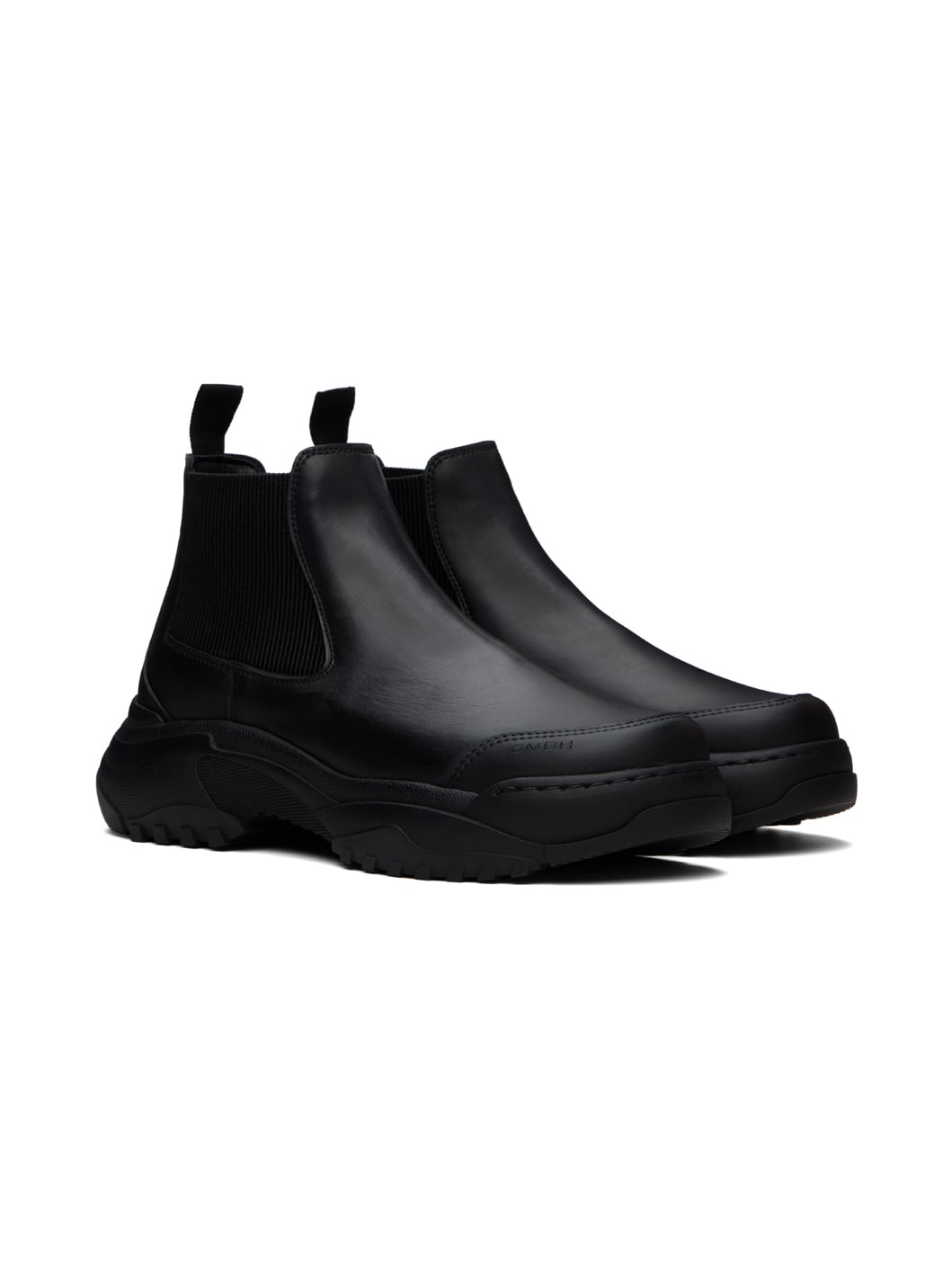 Black Faux-Leather Boots - 4