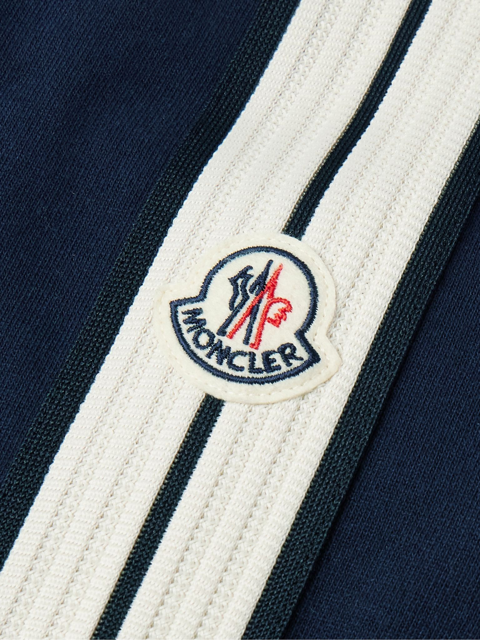 Striped Cotton-Jersey Track Jacket Navy - 4