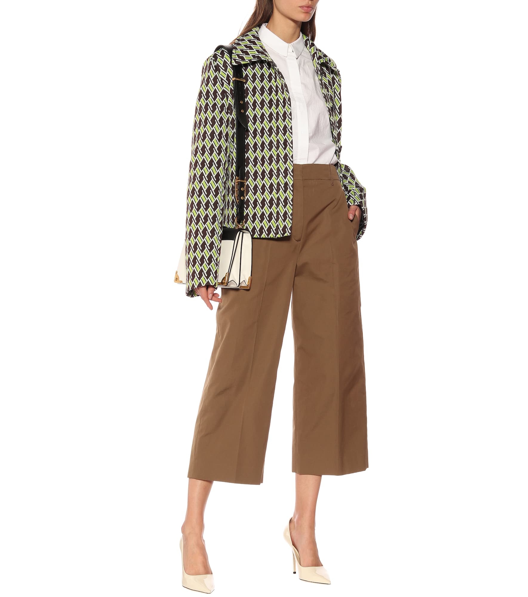 Cropped high-rise cotton pants - 2