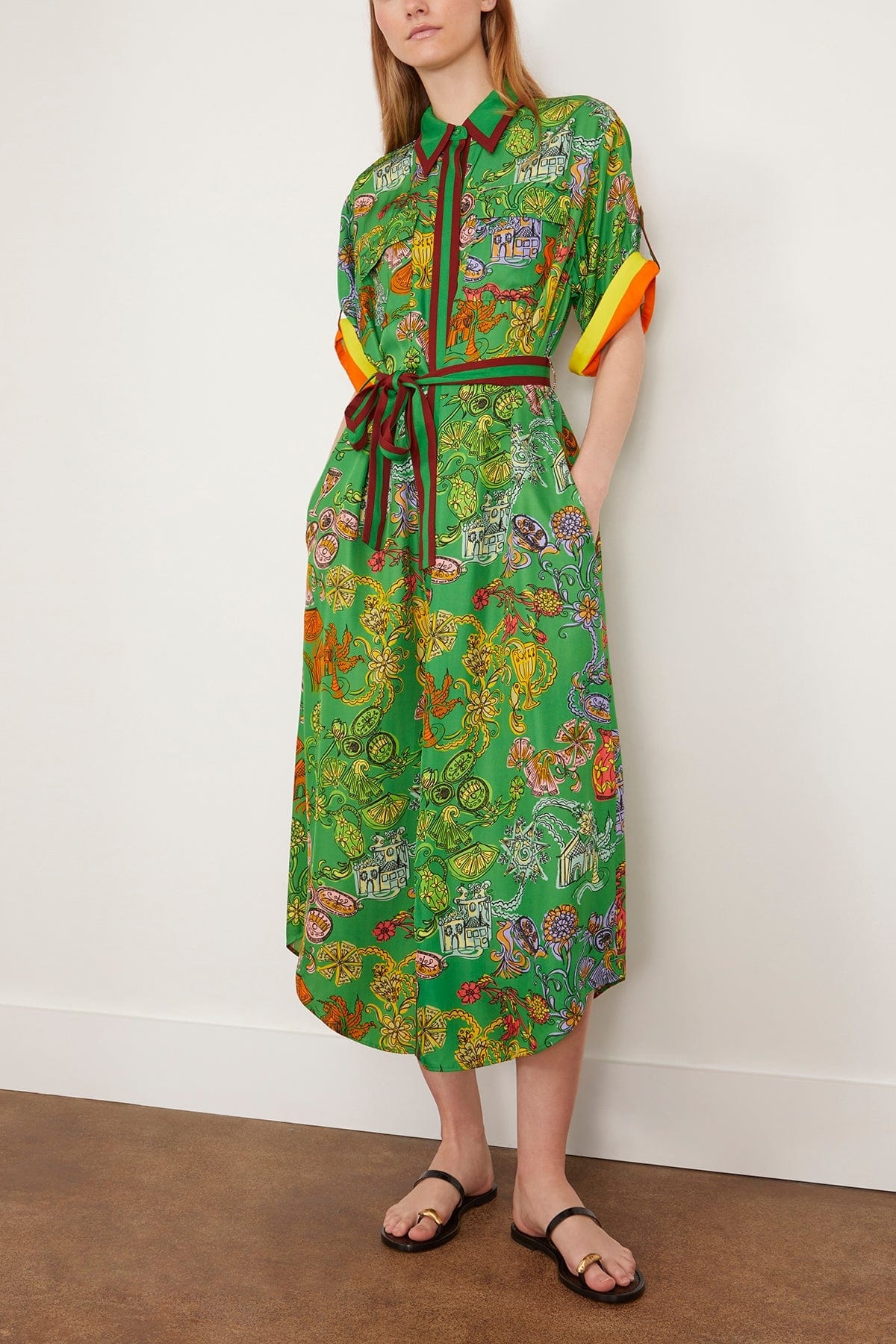 Fiesta Shirtdress in Green - 3