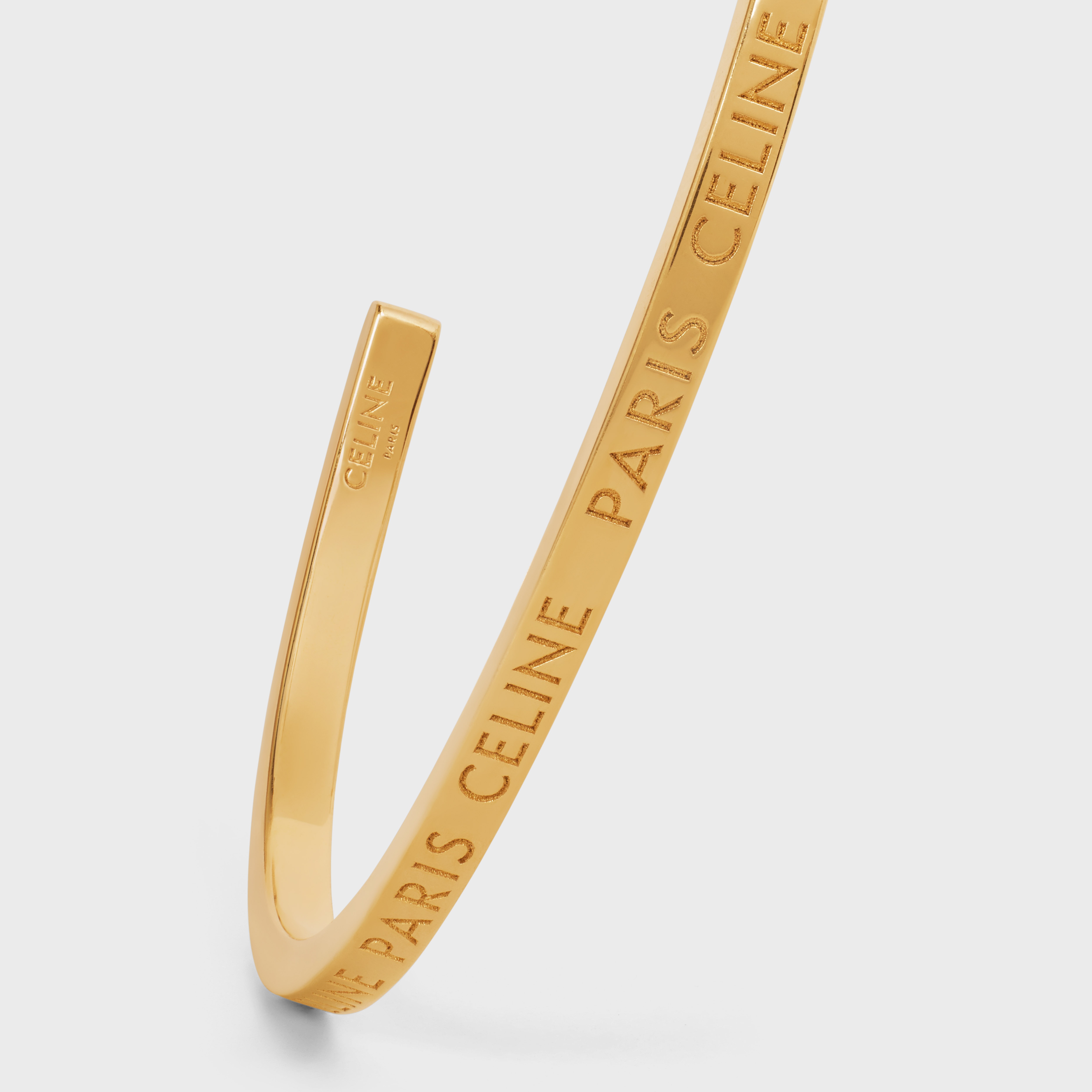 Celine Paris Thin Cuff in Brass with Gold Finish - 4