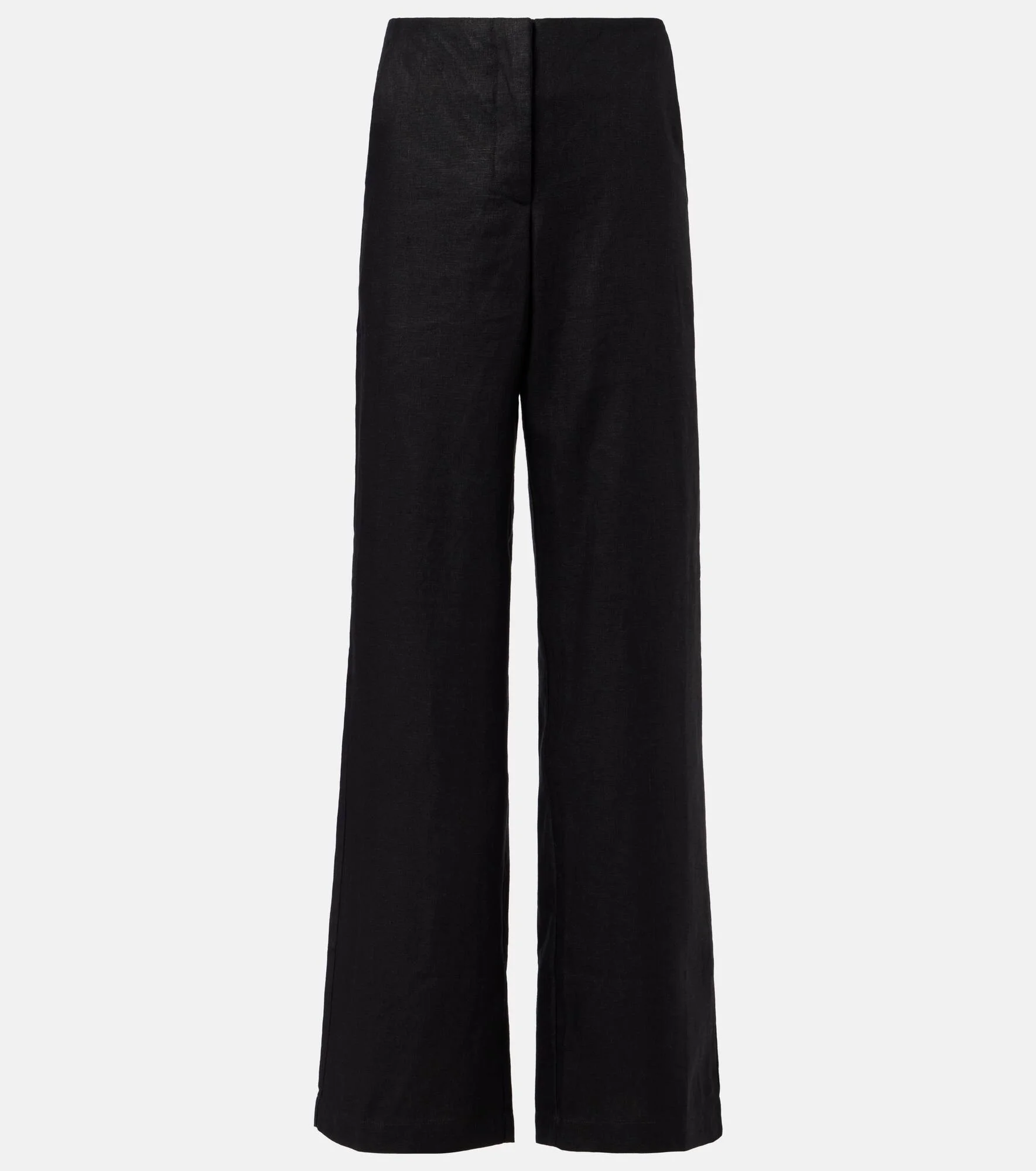 Sanne high-rise linen straight pants - 1