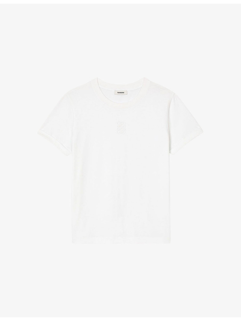 Logo-Embroidered Round-Neck Cotton-Jersey T-Shirt 1