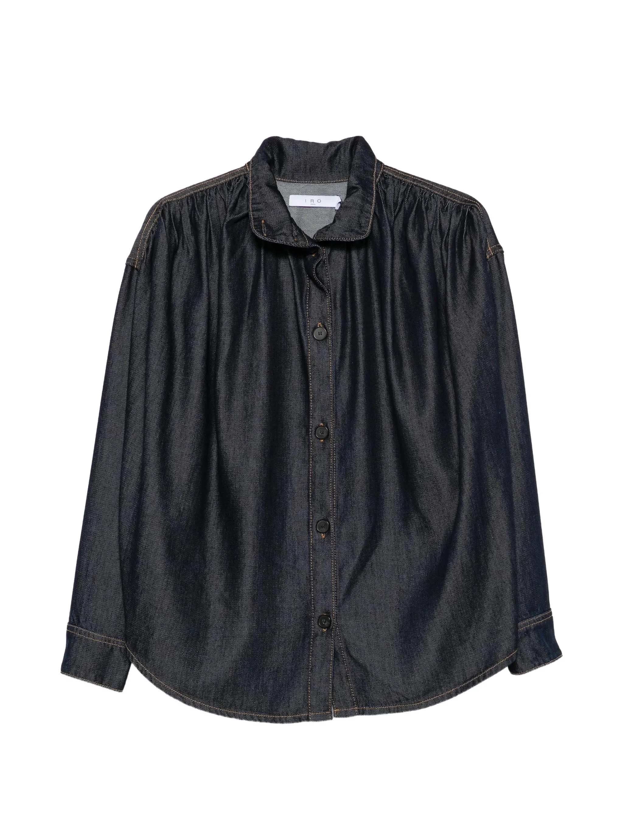 Iro High-neck Gathered-detail Shirt - 1