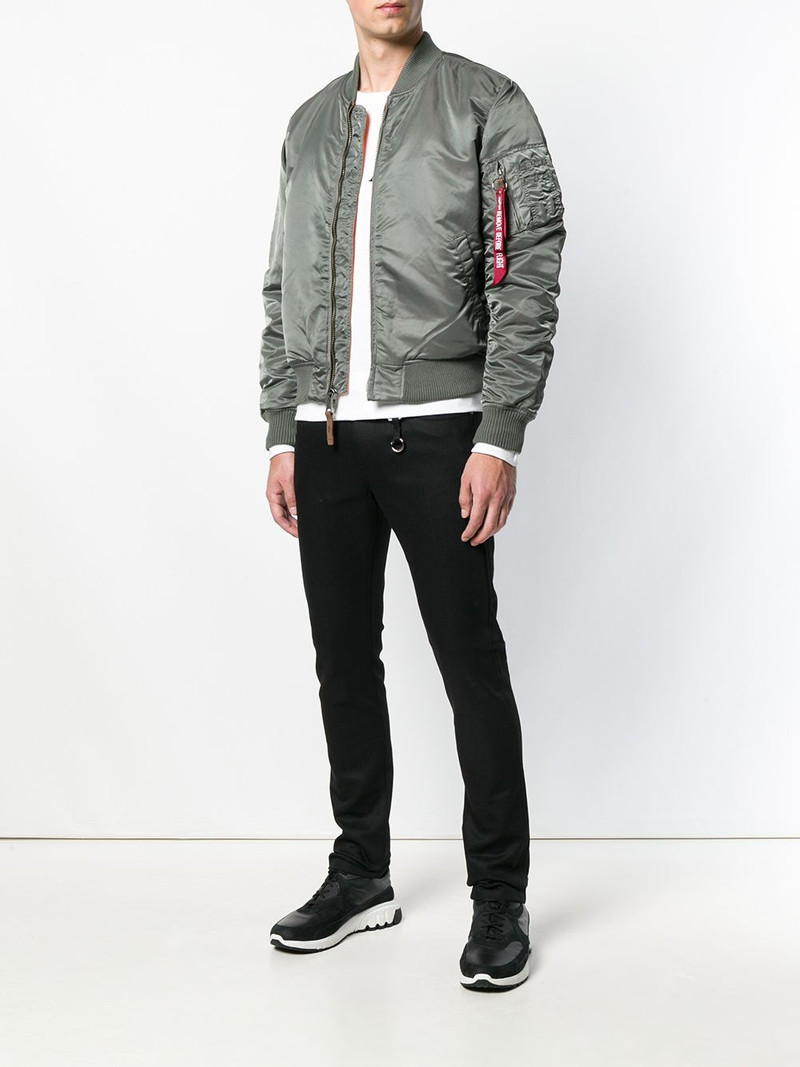 ALPHA INDUSTRIES zipped up bomber jacket outlook