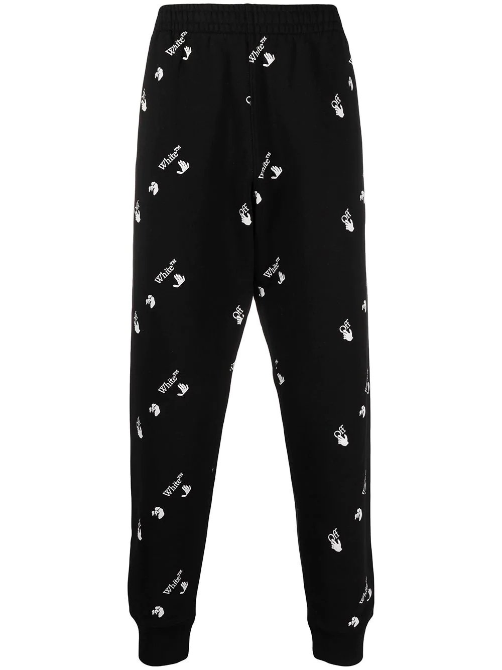 all-over logo print track pants - 1