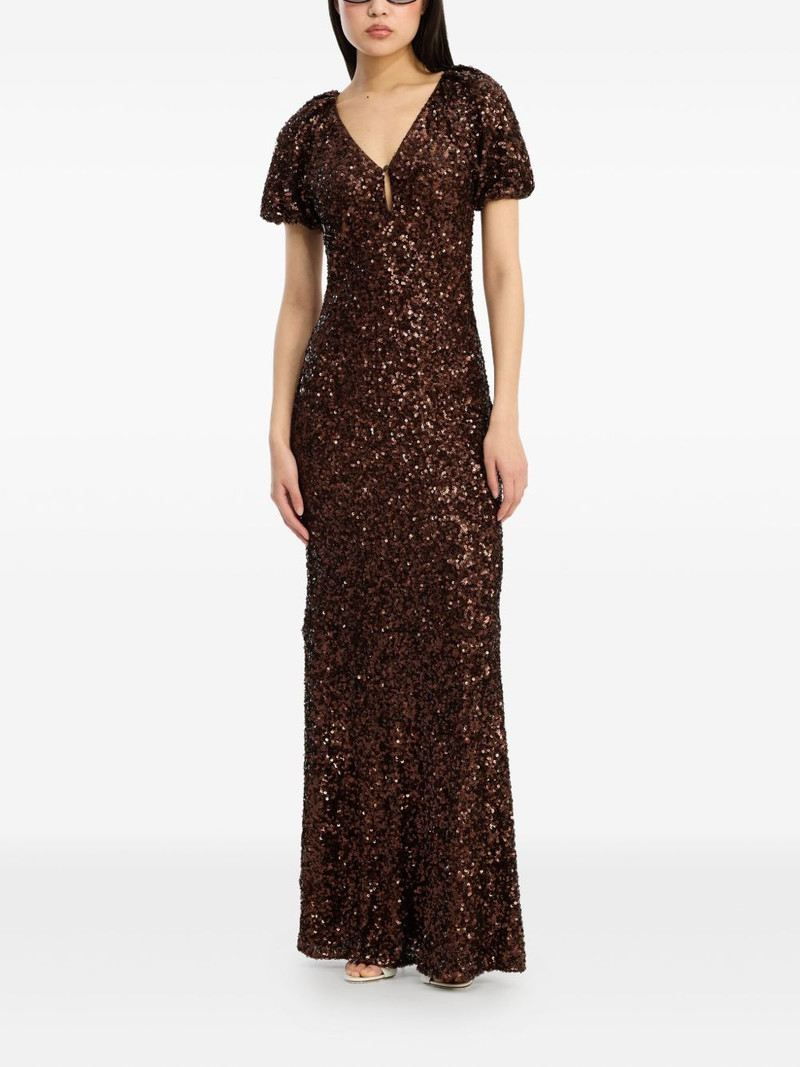 ROTATE sequins V-neck maxi dress outlook