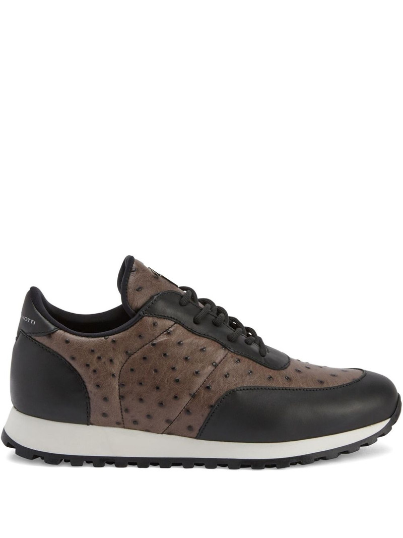 Jimi ostrich-leather sneakers 1