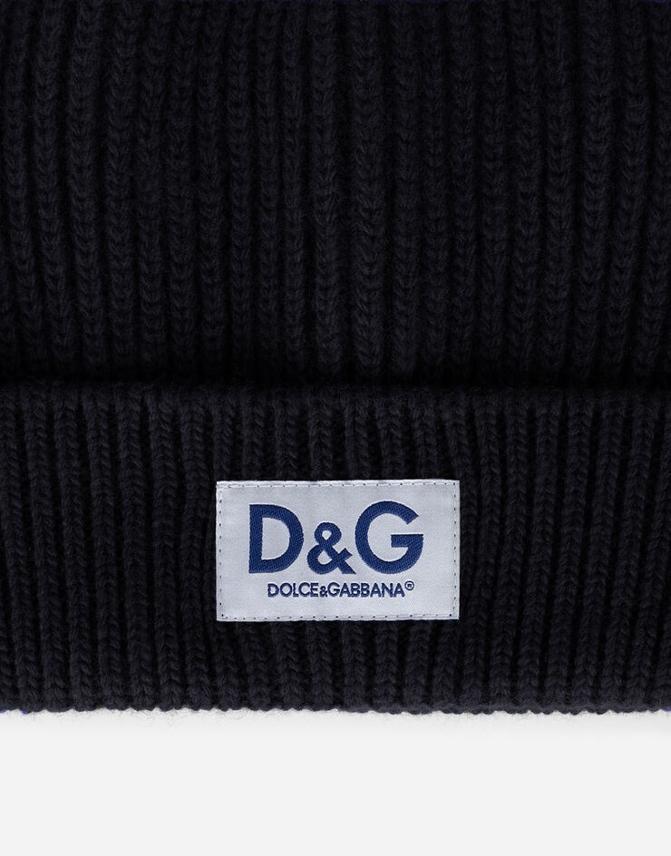 Knit wool hat with D&G patch - 2