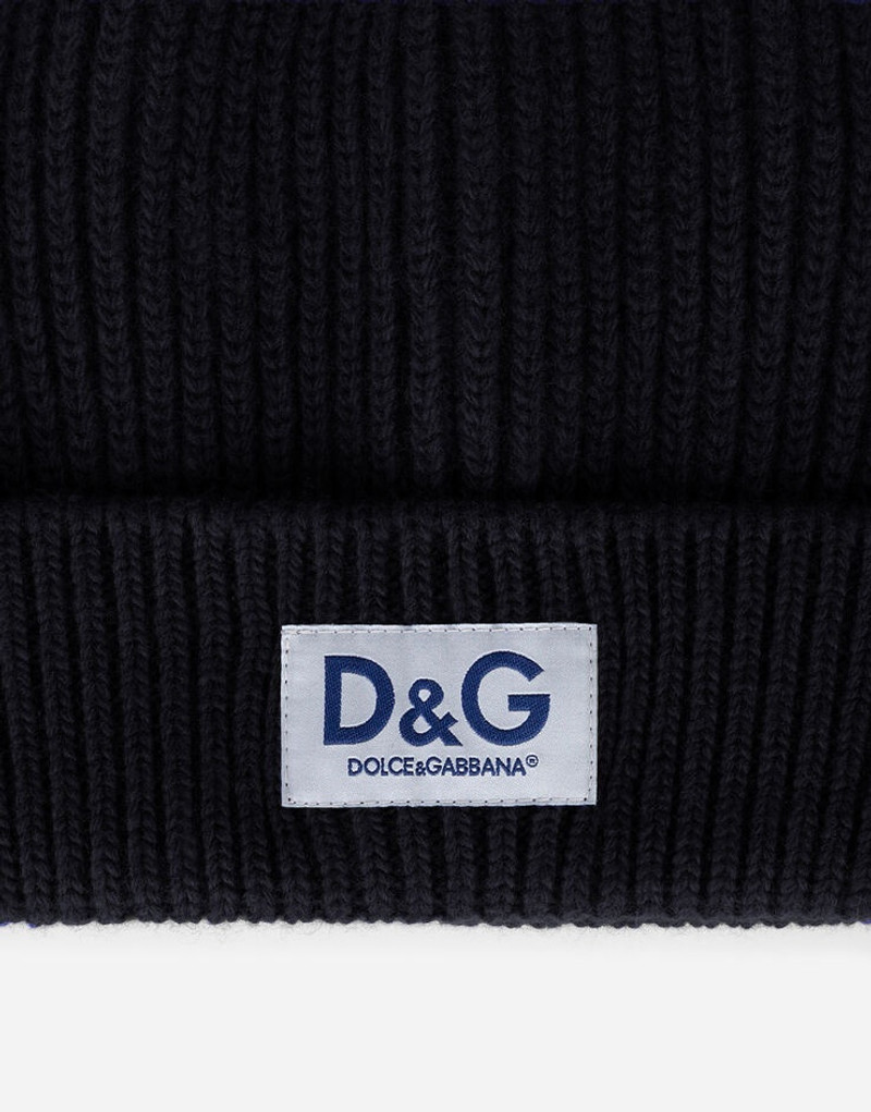 Dolce & Gabbana Knit wool hat with D&G patch outlook