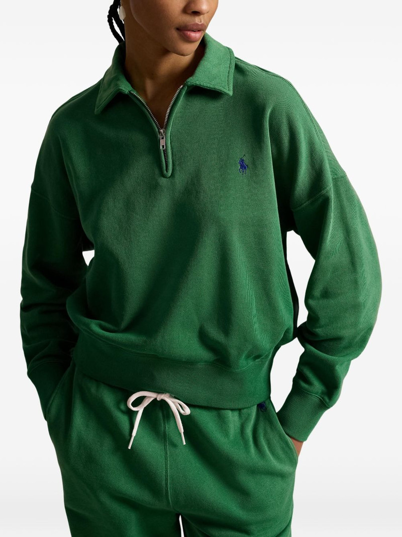 quarter-zip embroidered sweatshirt 3