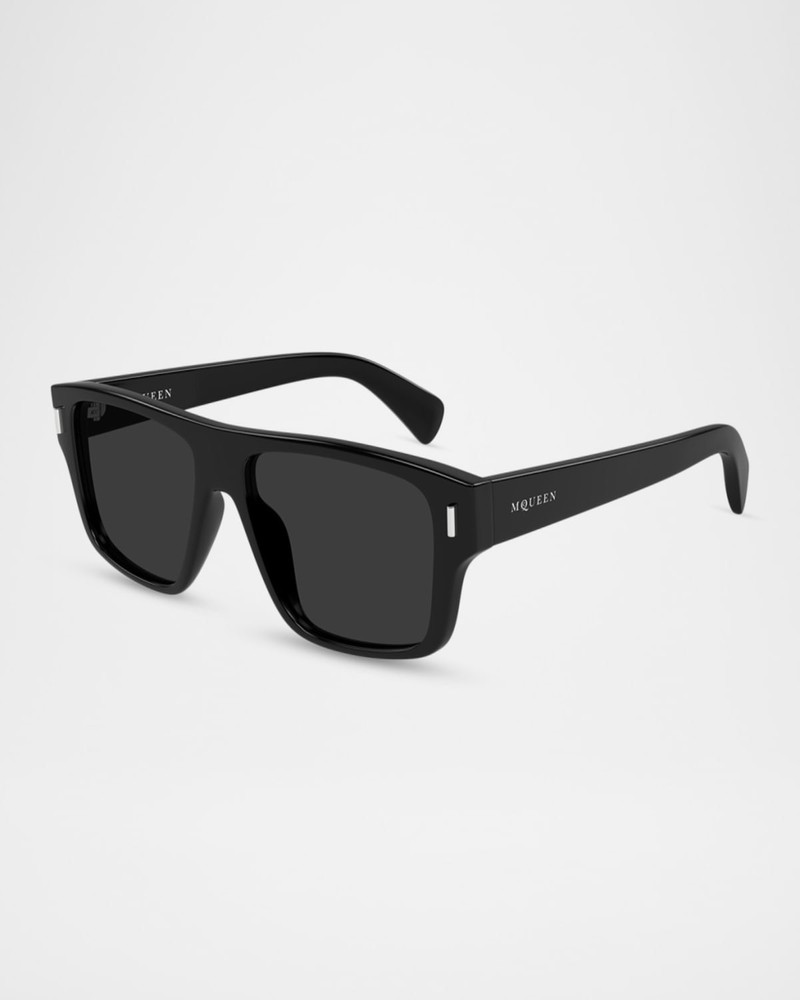 Alexander McQueen Men & apos;s 55mm Square Acetate Sunglasses outlook
