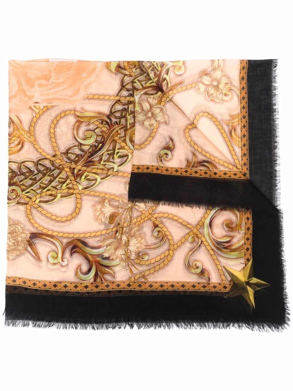 baroque-print scarf - 1