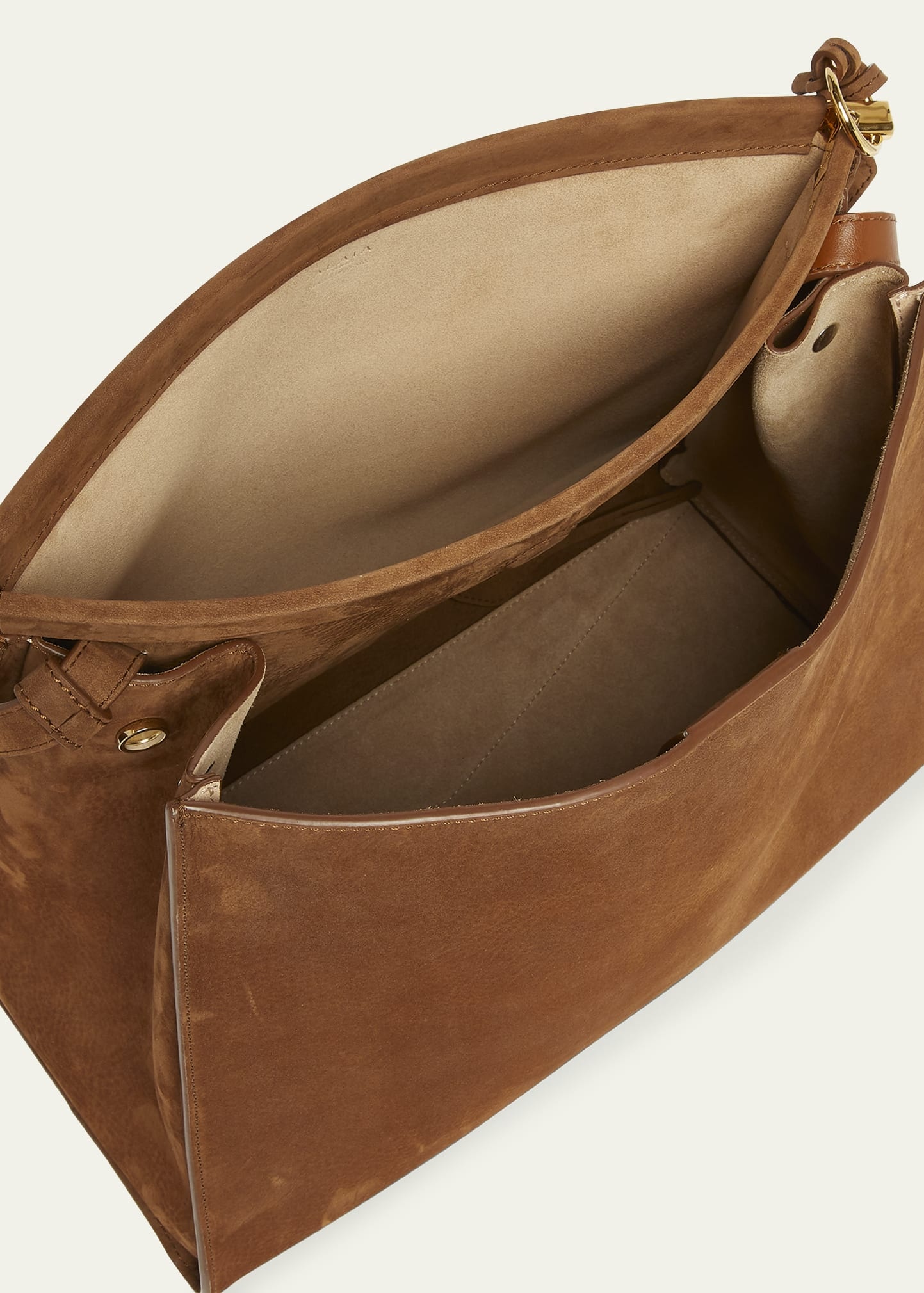 Le Click Medium Square Tote Bag in Nubuck Leather - 4