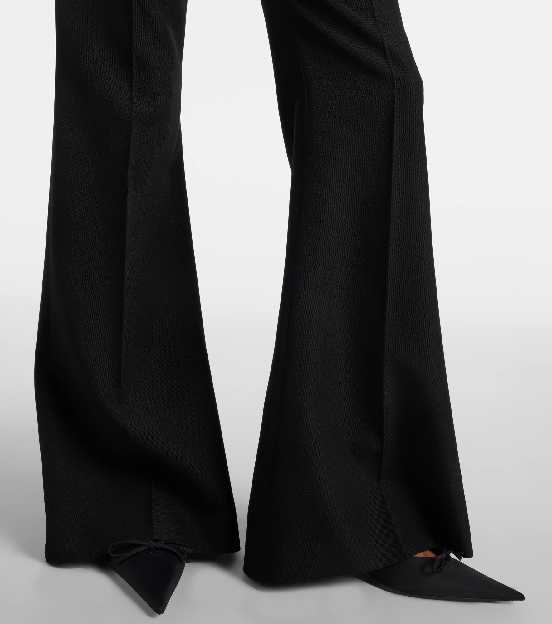 High-rise wool flared pants - 5
