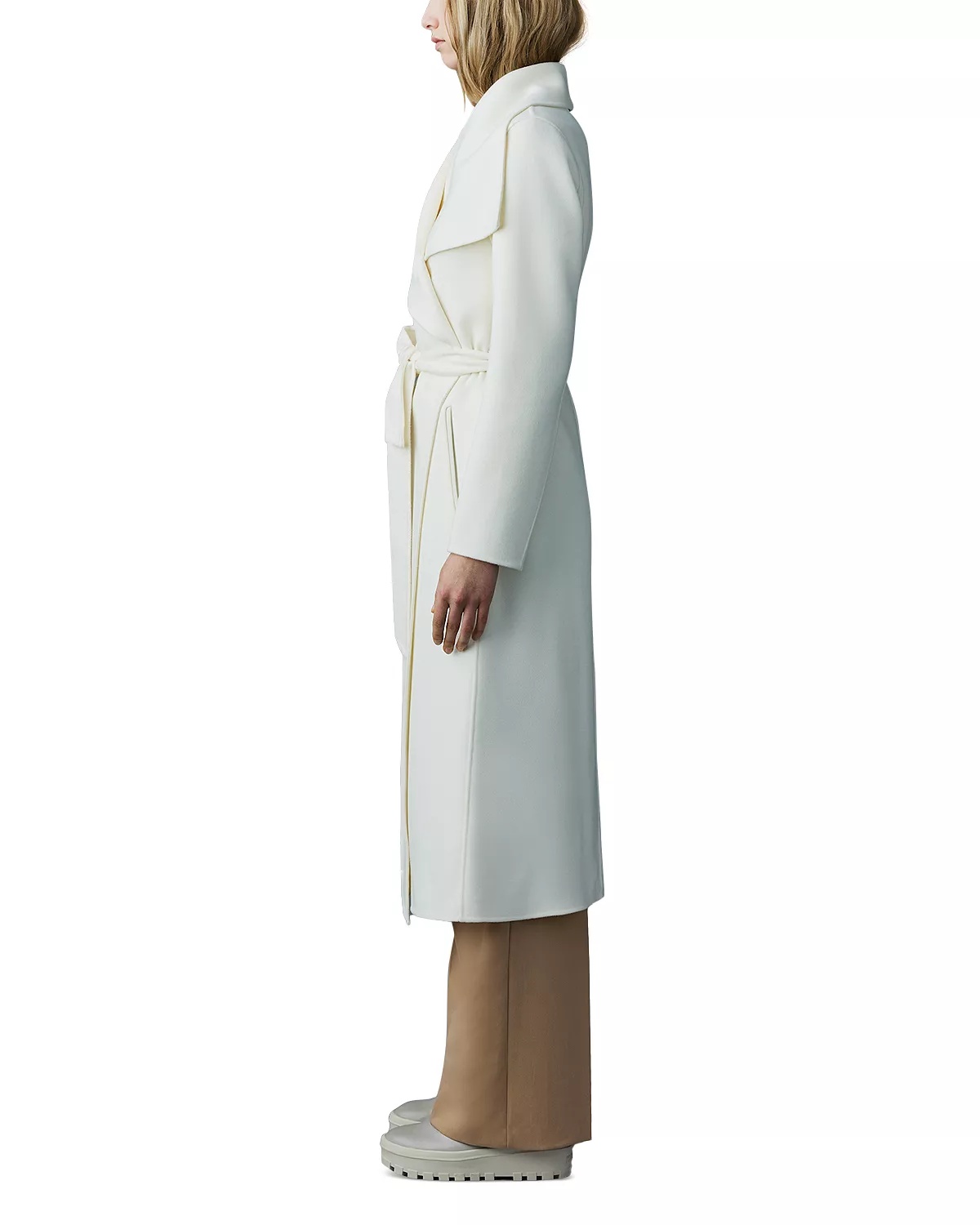 Mai Lightweight Wrap Wool Coat - 3