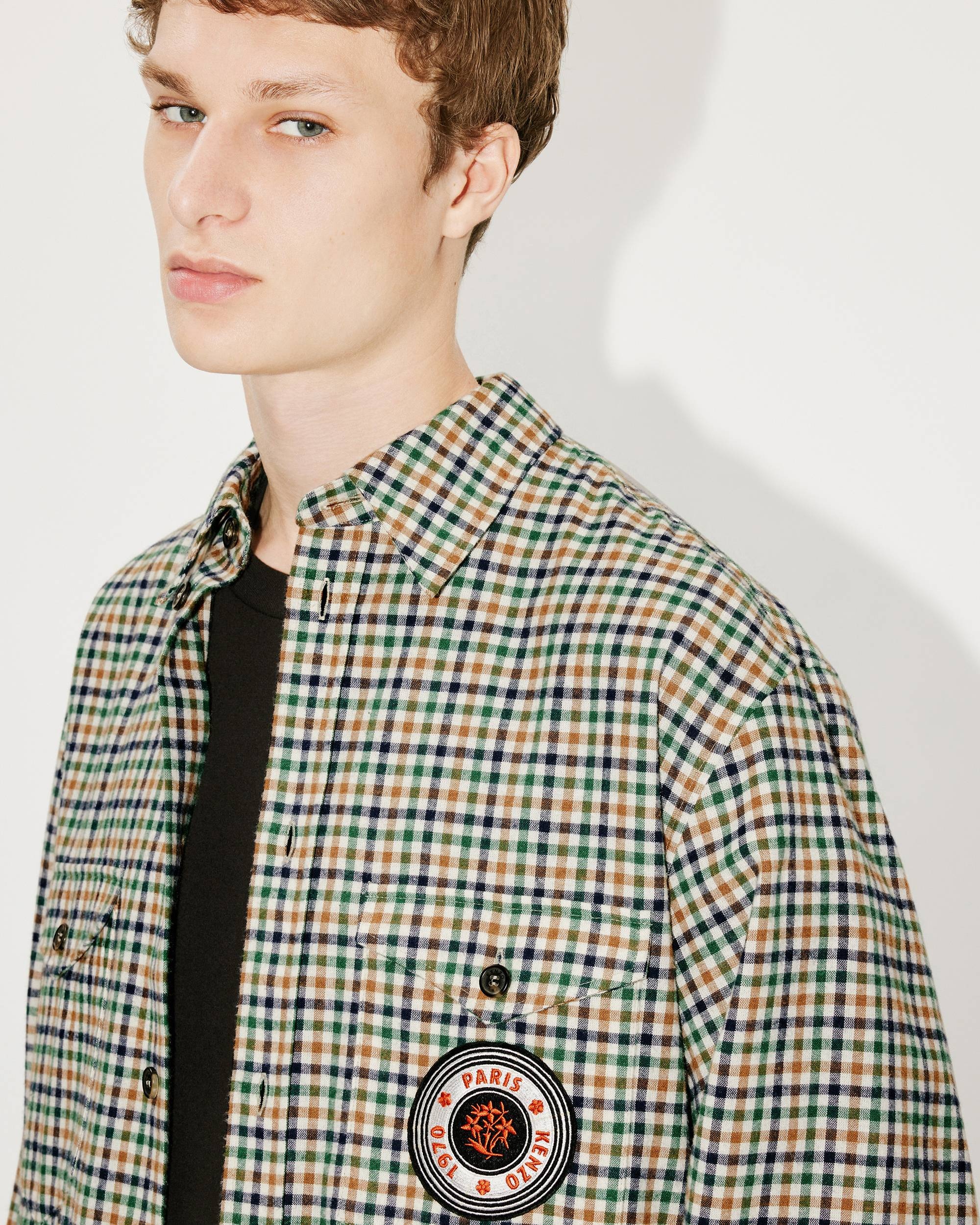 'KENZO Travel' checked shirt - 8
