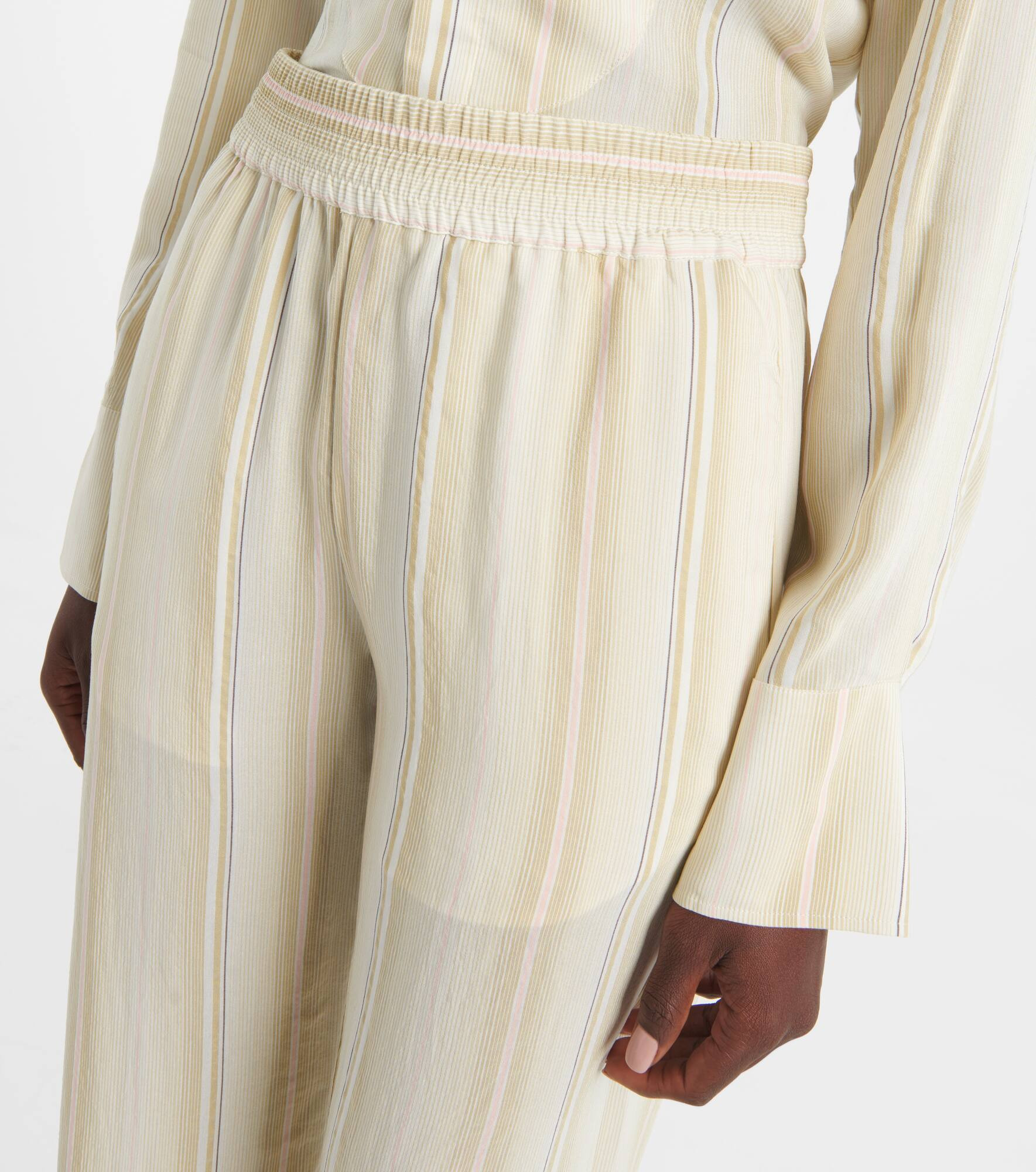Striped wide-leg pants - 4