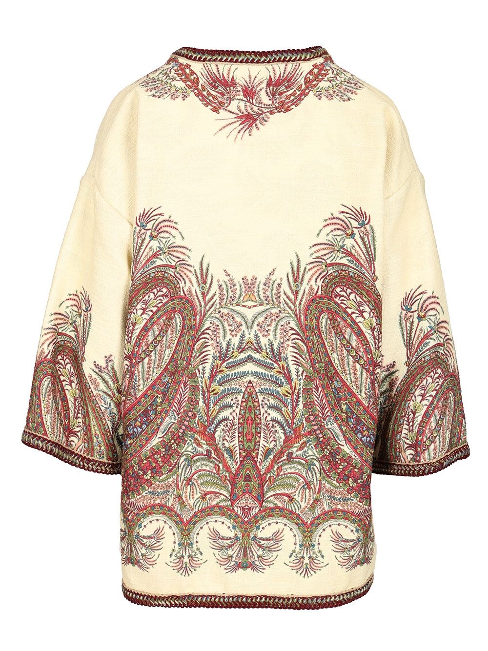 Cream Multicolor Paisley Print Short Sleeve Shirt Shirts Multicolor - 2