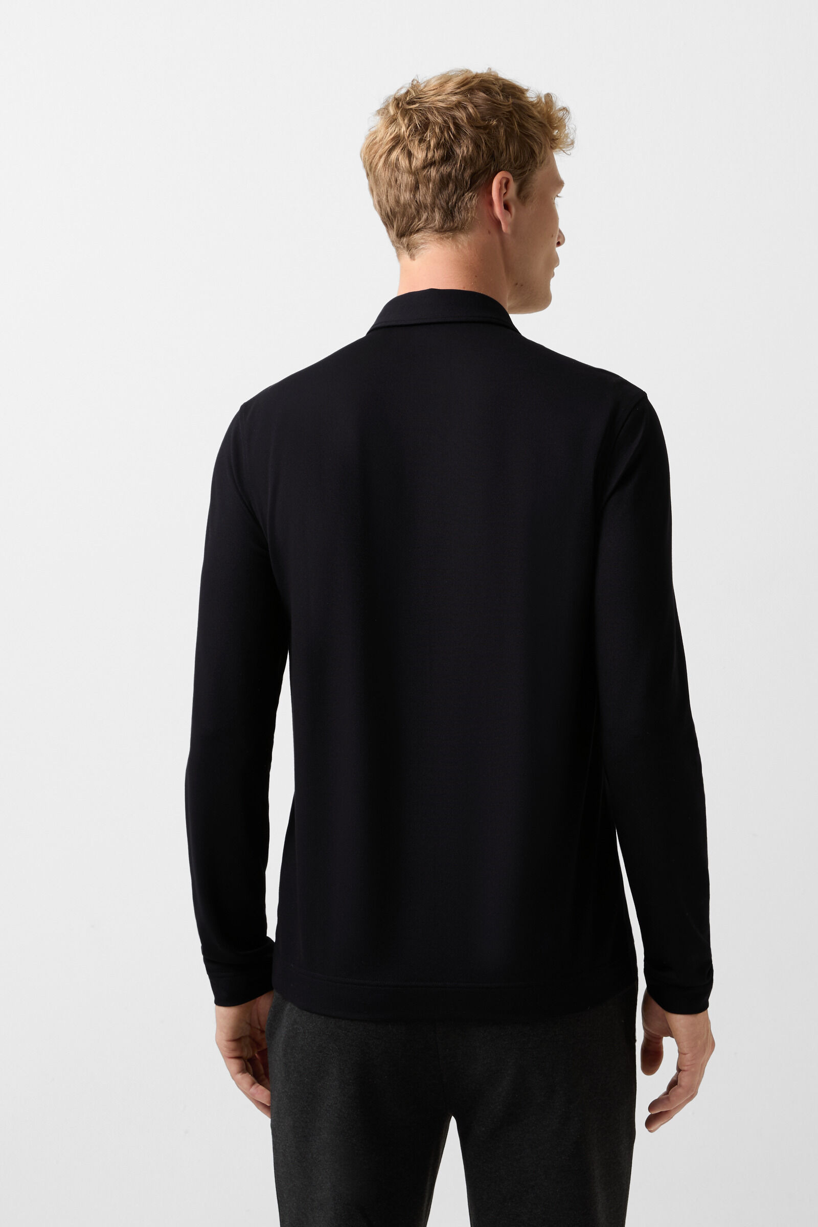Timon polo long-sleeved top in Black - 3
