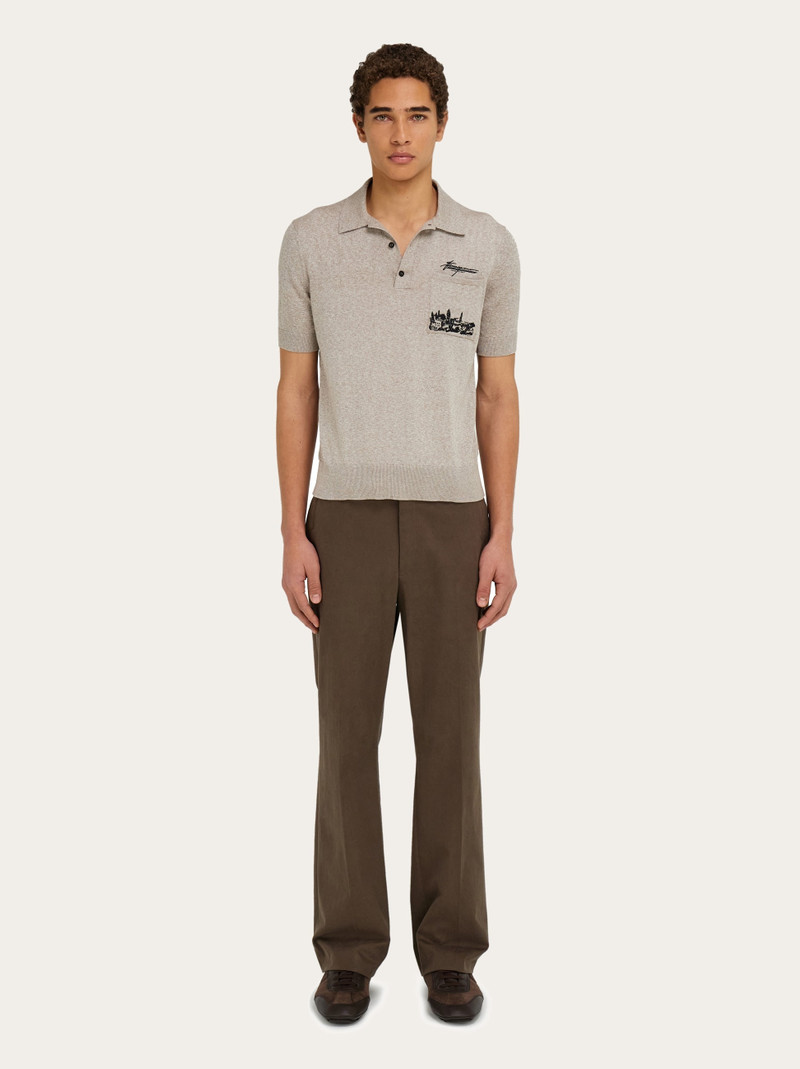 Back to Earth - Tuscany print polo shirt 5