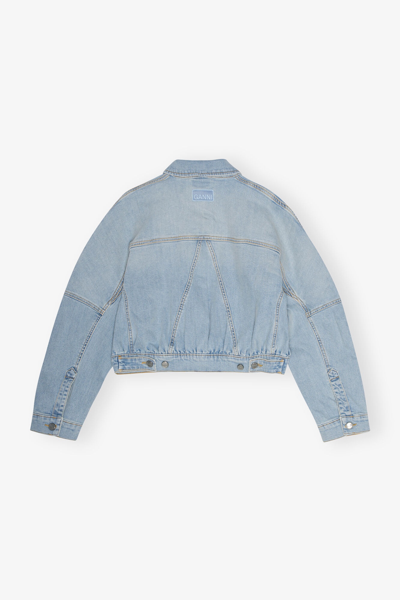 LIGHT BLUE DENIM BOMBER JACKET - 6