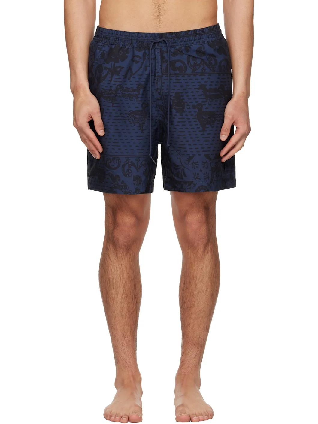 Navy Slater Swim Shorts - 1