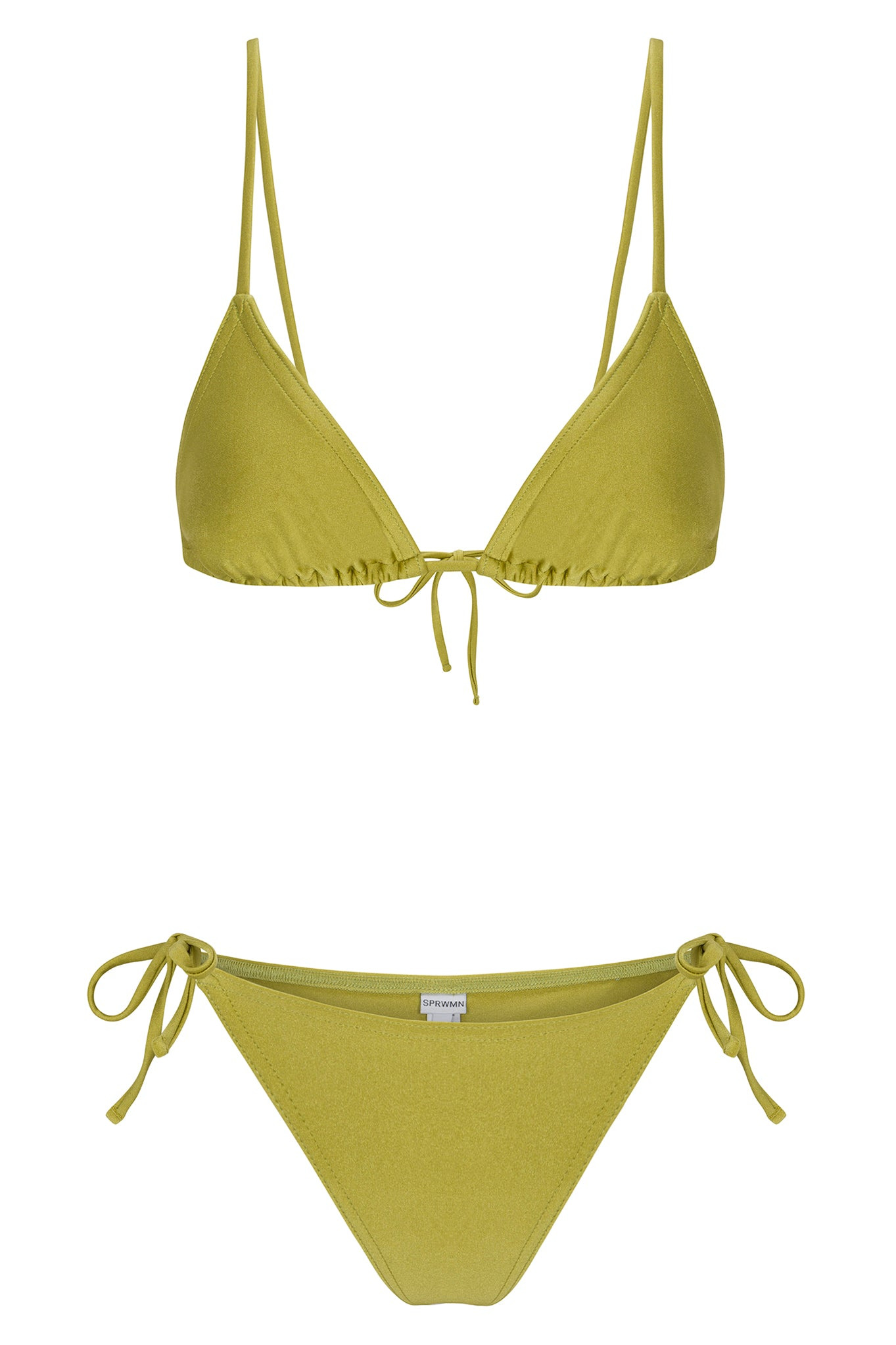 CHARTREUSE TRIANGLE BIKINI TOP - 7