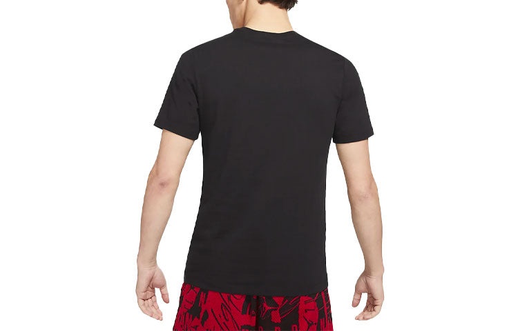 Air Jordan Jumpman Flight Basketball Sports Printing Round Neck Short Sleeve Black DA9880-010 - 2