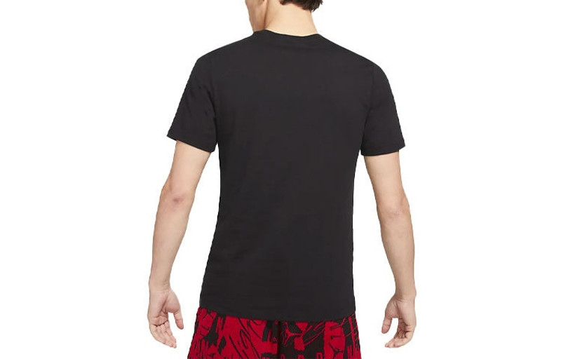 Jordan Air Jordan Jumpman Flight Basketball Sports Printing Round Neck Short Sleeve Black DA9880-010 outlook