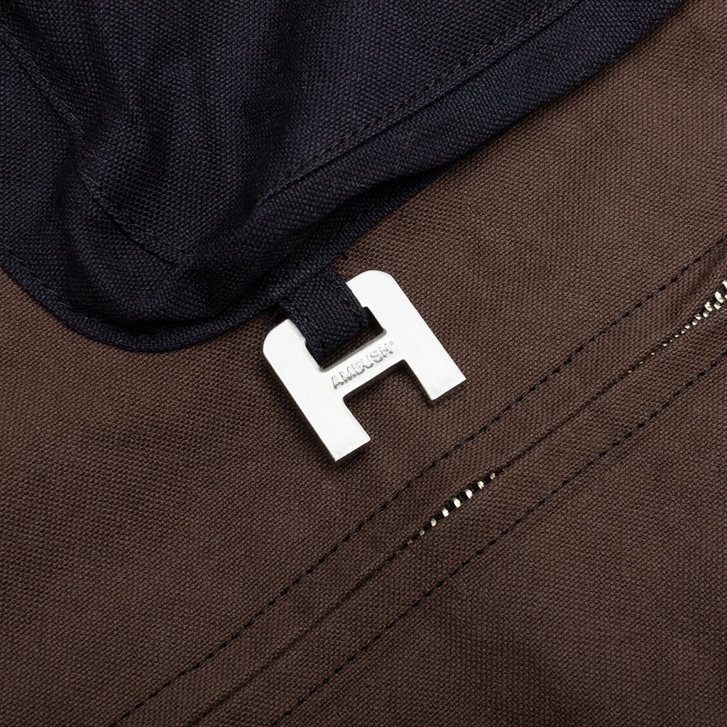AMBUSH PANELLED WORKER JACKET - BROWN - 5