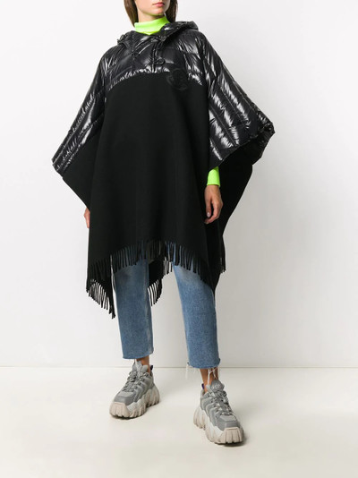 Moncler fringed hooded poncho outlook