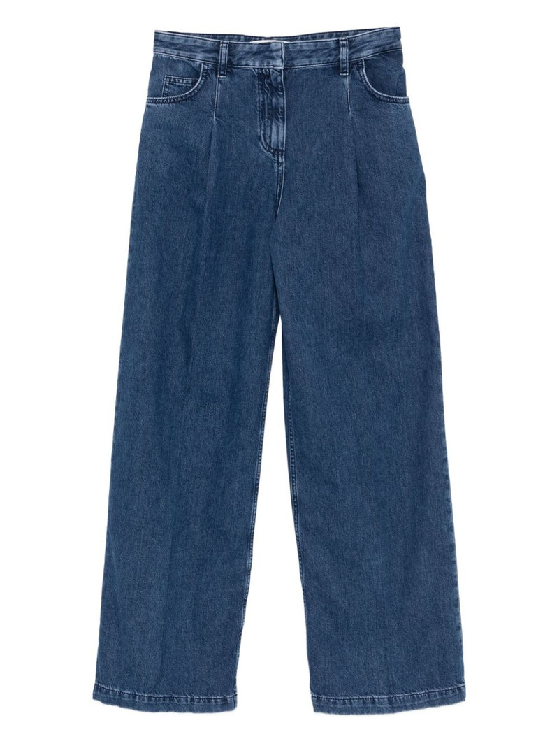 pleated-detail jeans 1