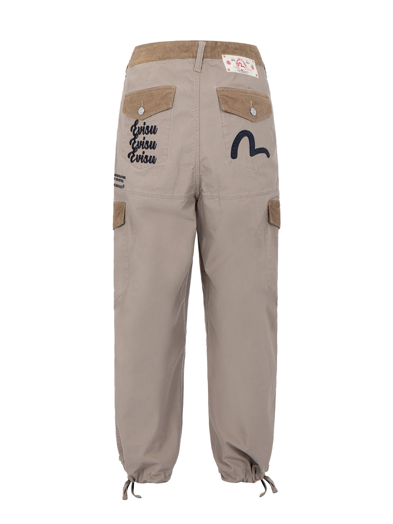 SEAGULL AND LOGO EMBROIDERY CARGO PANTS - 10