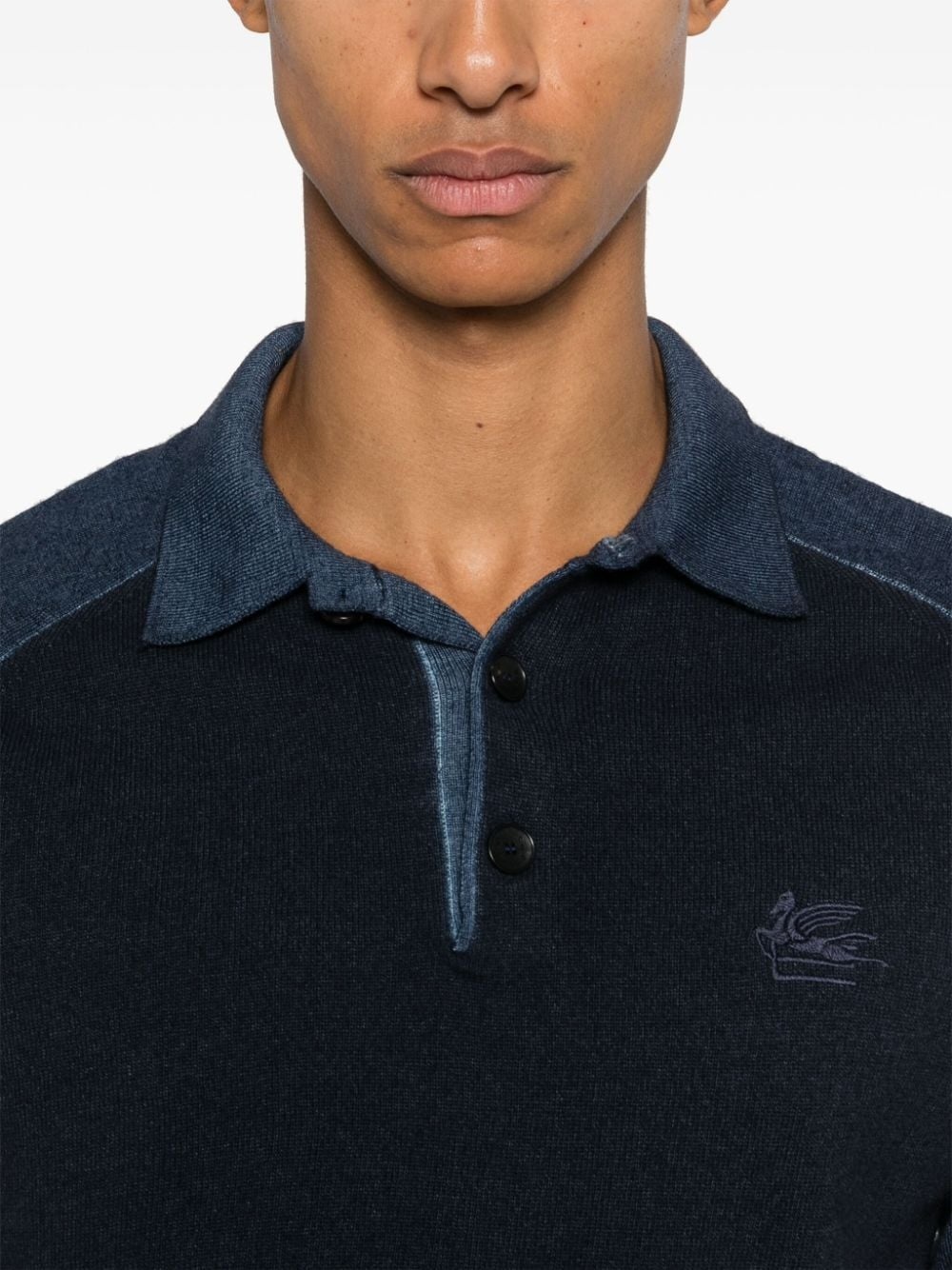 Pegaso-embroidered polo shirt - 5
