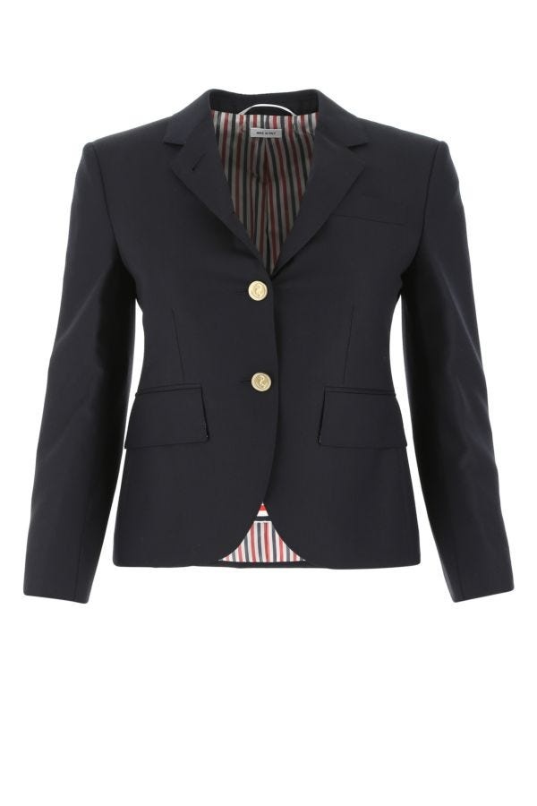 Midnight blue wool blazer - 1