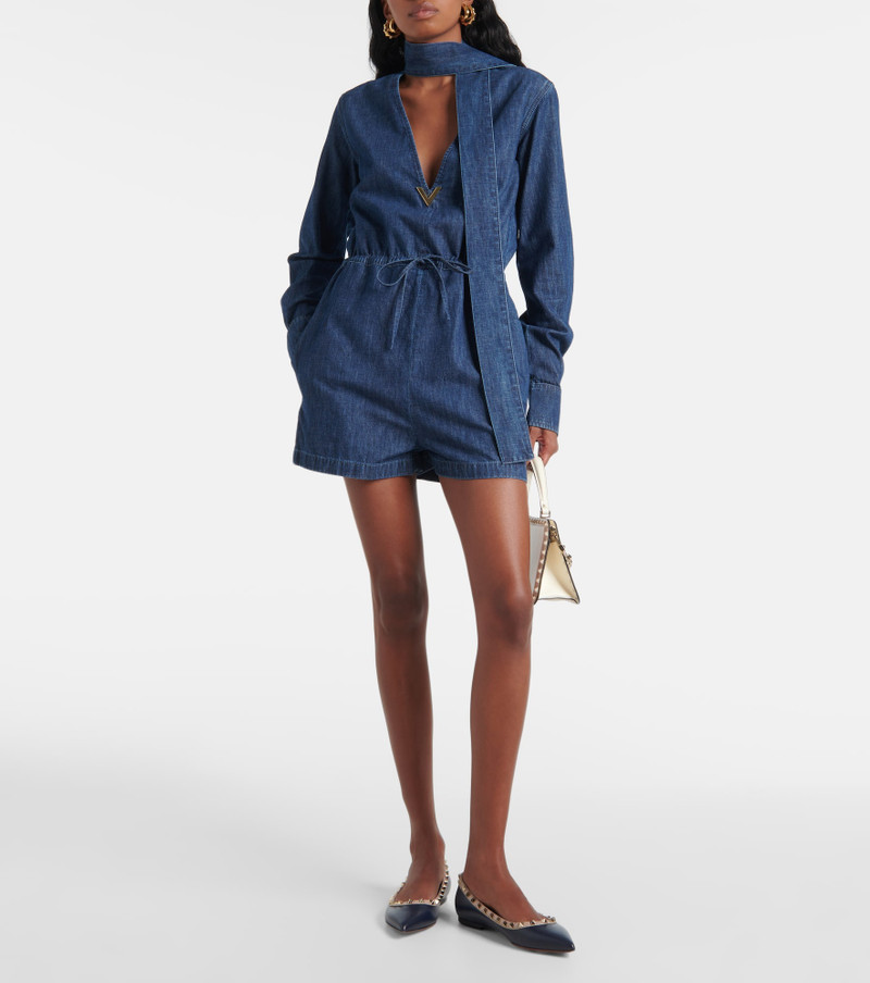 Valentino Rockstud leather ballet flats outlook