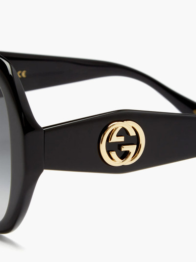 GUCCI Oversized round acetate sunglasses outlook