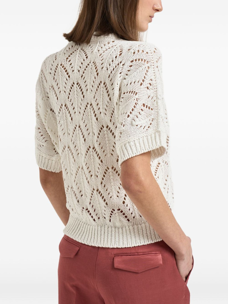 pointelle-knit T-shirt 3