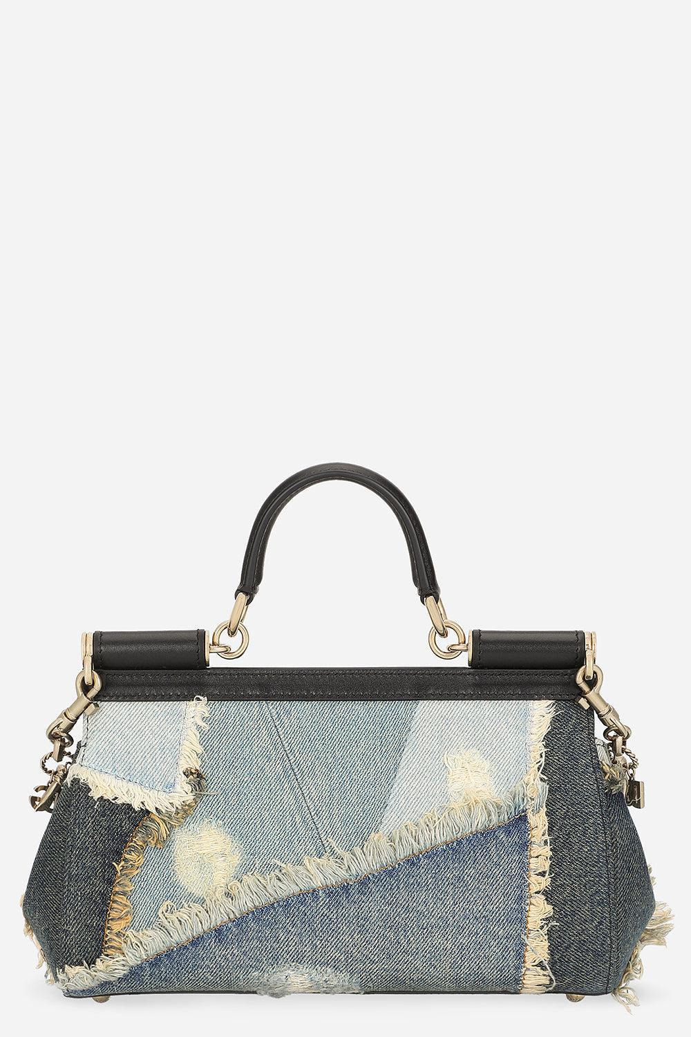 Elongated Sicily Bag - Patchwork Denim - 7